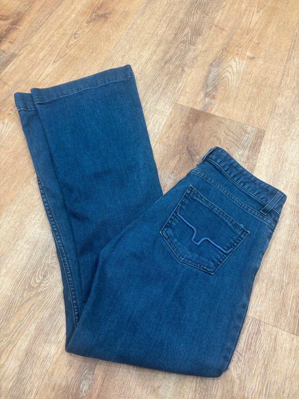 Kimes Ranch Dark Indigo Wide Leg Flare Jeans